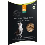 Fleisch-Snack Bio Geflügel 70g Katze Snack defu